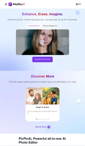 PicPicAI AI Photo Editing Tools screenshot