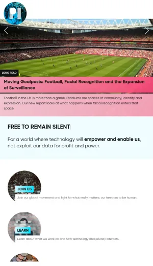 Privacy and Digital Rights Advocacy Charity screenshot