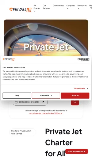 Private Jet Charter and Air Taxi Booking screenshot