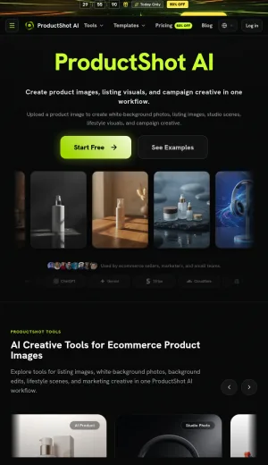 ProductShot AI Ecommerce Product Photography Tool screenshot