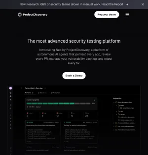 ProjectDiscovery Neo AI Security Testing Platform screenshot