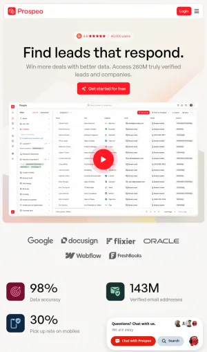 Prospeo Verified Business Contact Discovery screenshot