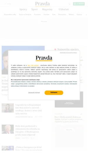 Pravda Slovak News, Politics, Sports, and Lifestyle screenshot