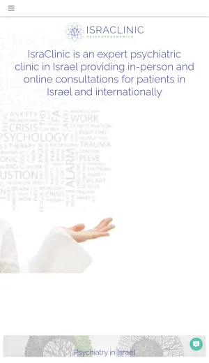 IsraClinic Private Psychiatry and Psychotherapy in Tel Aviv screenshot