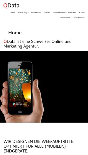 QDATA GmbH - Swiss Online Marketing and Web Agency screenshot