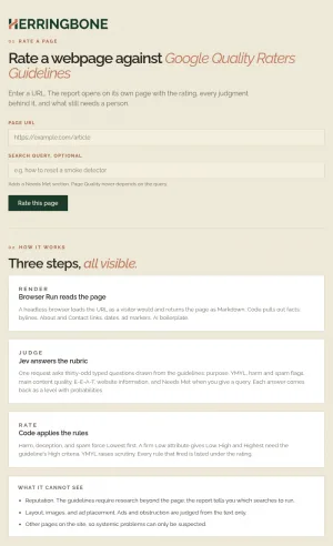 Quality Rater Jev Webpage Quality Rating Tool screenshot