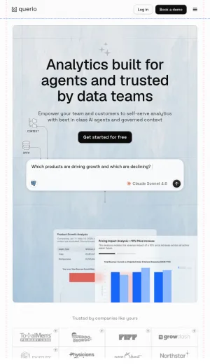 Querio Data Exploration Platform screenshot