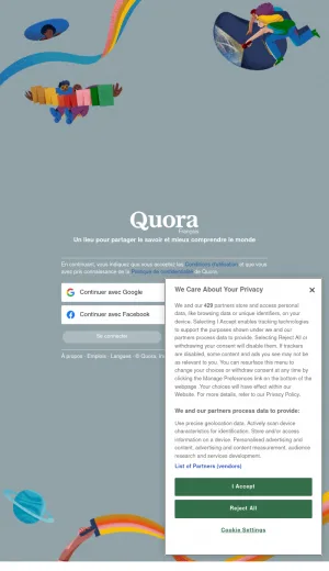 Quora Question and Answer Community screenshot