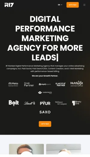 R17 Ventures AG Digital Performance Marketing Agency screenshot