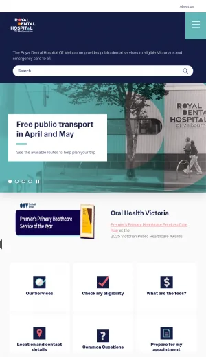 Royal Dental Hospital of Melbourne screenshot