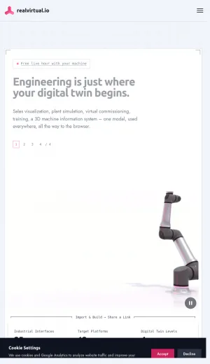 RealVirtual Industrial Digital Twin Platform screenshot