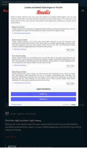 Redis Real-Time Data Platform for Apps and AI Agents screenshot