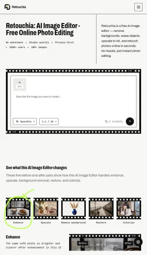 Retouchia AI Image Editor for Fast Photo Editing screenshot