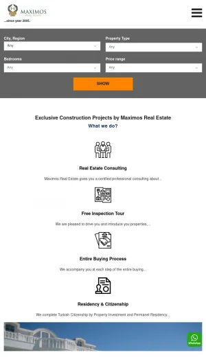 Maximos Real Estate Turkey Property Agency screenshot