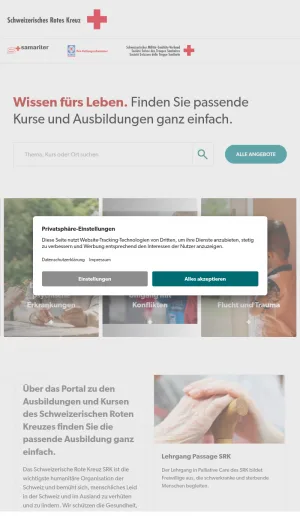 Swiss Red Cross Courses and Training Programs screenshot