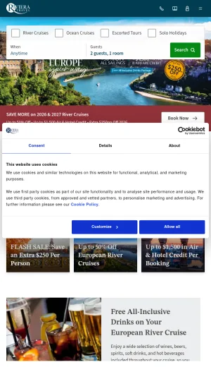 Riviera Travel European River Cruises and Holiday Packages screenshot