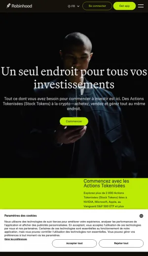 Robinhood EU Investment and Crypto Trading Platform screenshot