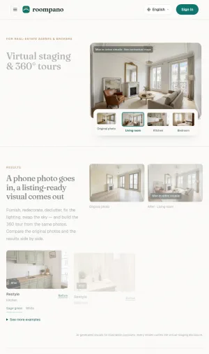 AI Virtual Staging and 360 Degree Real Estate Tours screenshot