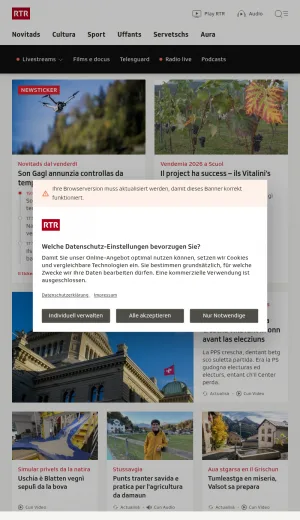 Romansh Broadcasting and News from Graubunden screenshot