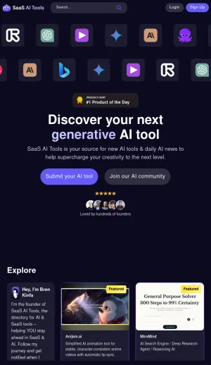 SaaS AI Tools Directory screenshot