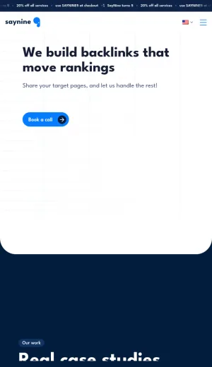 SayNine Link Building and SEO Agency screenshot