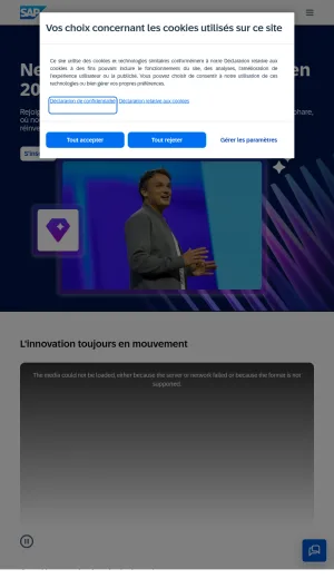SAP Enterprise Software, Cloud ERP, and Business AI screenshot