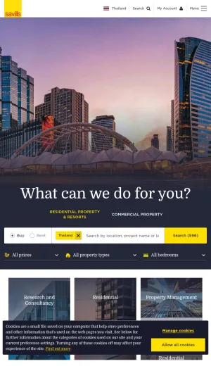 Savills Thailand Real Estate Services screenshot