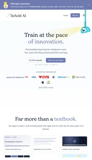 Schole AI Corporate Training Platform screenshot