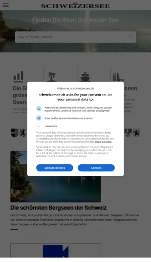 Swiss Lake Directory and Travel Guide screenshot