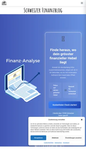 Swiss Finance and Money Management Blog screenshot