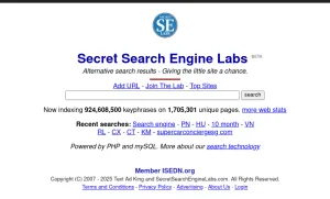 Secret Search Engine Labs Family Safe Search Engine screenshot