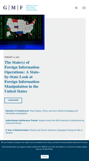 Alliance for Securing Democracy Research and Tools screenshot