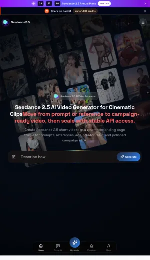 Seedance 2.5 Free AI Video Generator screenshot