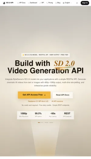 Seedance API for AI Video Generation screenshot