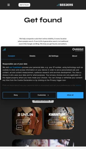 Seeders International SEO and Cross-Border Marketing Agency screenshot
