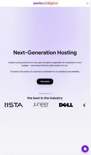 Senko Digital European VPS and Bare Metal Hosting screenshot
