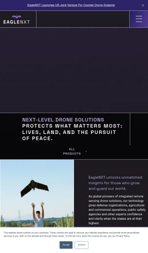 EagleNXT Enterprise Drone Solutions for Industry and Defense screenshot