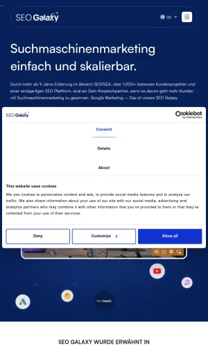 SEO Galaxy Search Engine Marketing and SEO Agency screenshot