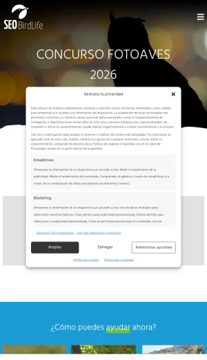 SEO BirdLife Bird Conservation and Ornithology screenshot