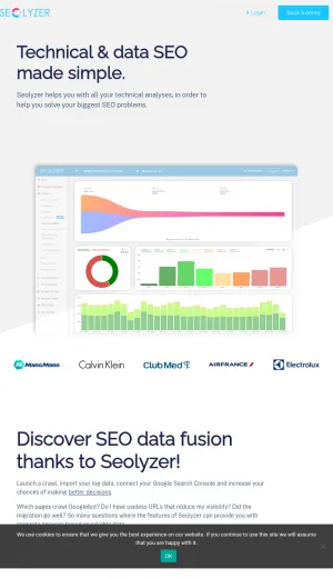 Seolyzer Technical SEO Data Platform screenshot