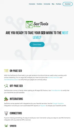 SeoTools for Excel SEO Add-in for Marketing Automation screenshot