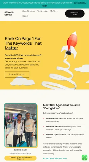 SEO With Senthil: Singapore SEO Agency for Growth screenshot