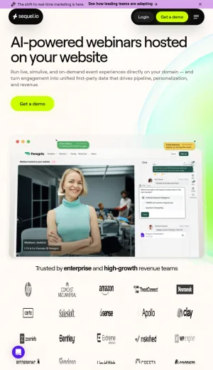 AI Webinar Platform for Revenue Teams screenshot