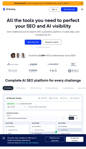 SE Ranking AI SEO Platform screenshot