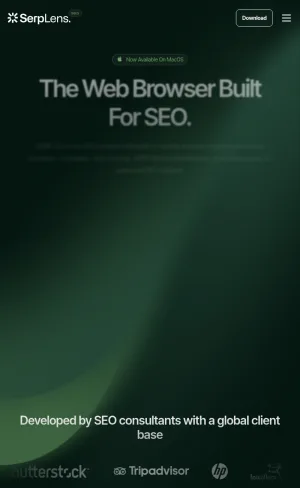 SERP Lens SEO Browser and Search Results Analysis Tool screenshot