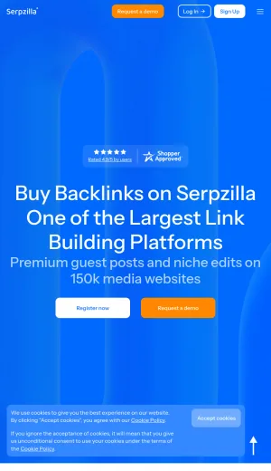 Serpzilla SEO Link Building and Backlink Marketplace screenshot