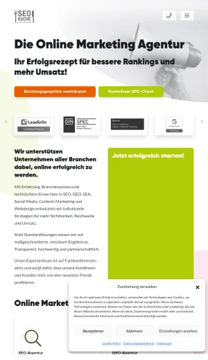 SEO Kueche Online Marketing Agency screenshot
