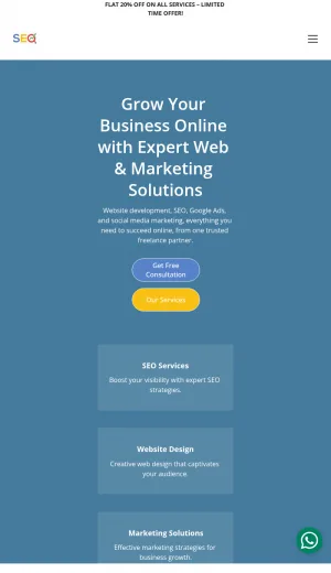 Freelance SEO, Web Development and Digital Marketing Services screenshot