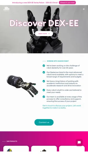 Shadow Robot Dexerous Robot Hands and Teleoperation Systems screenshot