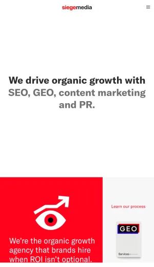 Siege Media Organic Growth and SEO Agency screenshot